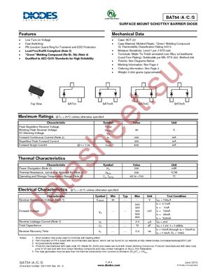 BAT54A-7 datasheet  